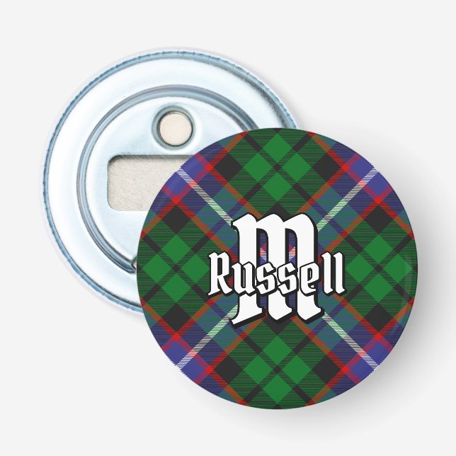 Clan Russell Tartan Bottle Opener (Front)