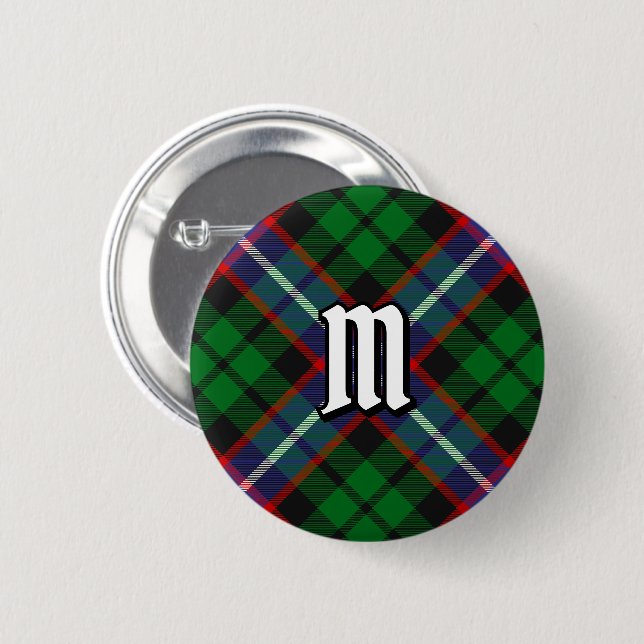 Clan Russell Tartan Button (Front & Back)