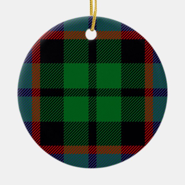 Clan Russell Tartan Ceramic Ornament (Front)