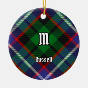 Clan Russell Tartan Ceramic Ornament