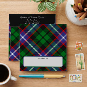 Clan Russell Tartan Envelope
