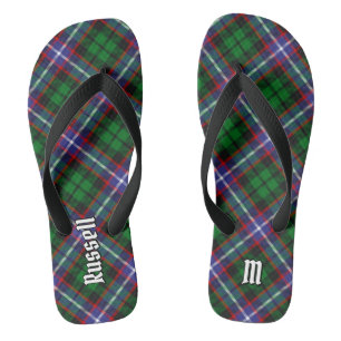 Clan Russell Tartan Flip Flops