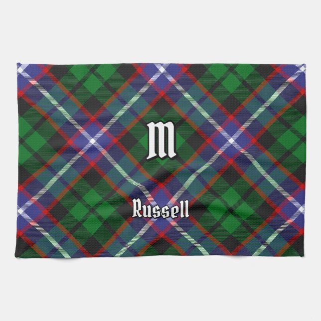 Clan Russell Tartan Kitchen Towel (Horizontal)