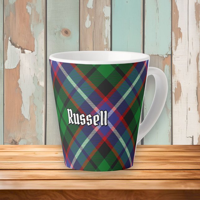 Clan Russell Tartan Latte Mug (Creator Uploaded)