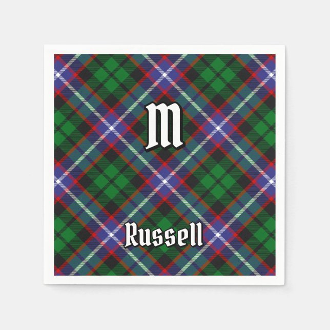 Clan Russell Tartan Napkins (Front)