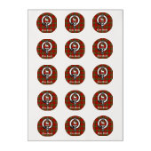Clan Scott Crest Badge and Tartan Edible Frosting Rounds (Sheet)
