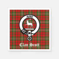 Clan Scott Crest Badge and Tartan