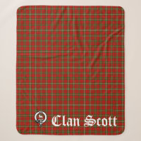 Clan Scott Crest Badge and Tartan