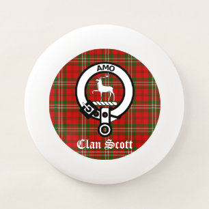 Clan Scott Crest Badge and Tartan Wham-O Frisbee