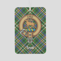 Clan Scott Crest over Green Tartan Air Freshener