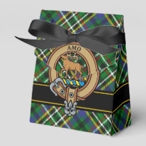 Clan Scott Crest over Green Tartan Favor Box