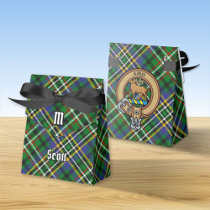 Clan Scott Crest over Green Tartan Favor Box