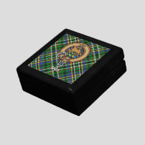Clan Scott Crest over Green Tartan Gift Box