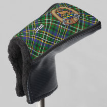 Clan Scott Crest over Green Tartan Golf Head Cover