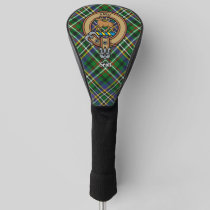 Clan Scott Crest over Green Tartan Golf Head Cover