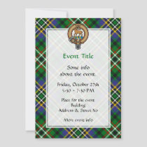 Clan Scott Crest over Green Tartan Invitation