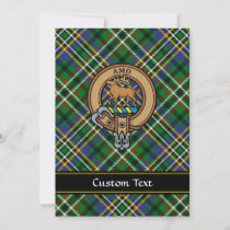 Clan Scott Crest over Green Tartan Invitation