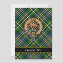 Clan Scott Crest over Green Tartan Invitation