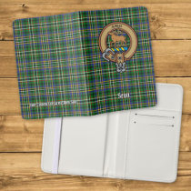 Clan Scott Crest over Green Tartan Passport Holder