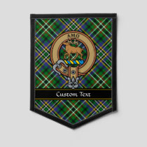 Clan Scott Crest over Green Tartan Pennant