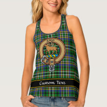 Clan Scott Crest over Green Tartan Tank Top