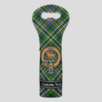 Clan Scott Crest over Green Tartan Wine Bag