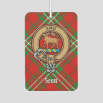 Clan Scott Crest over Red Tartan Air Freshener