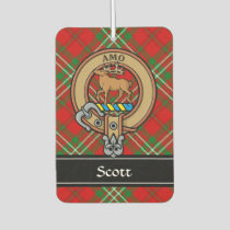 Clan Scott Crest over Red Tartan Air Freshener
