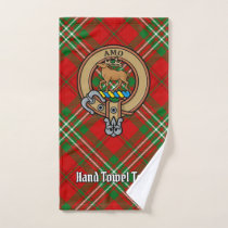 Clan Scott Crest over Red Tartan Bath Towel Set