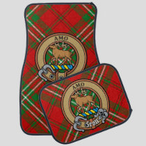 Clan Scott Crest over Red Tartan Car Floor Mat