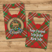 Clan Scott Crest over Red Tartan Credit Card Bottle Opener