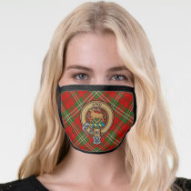Clan Scott Crest over Red Tartan Face Mask