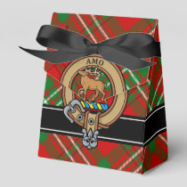 Clan Scott Crest over Red Tartan Favor Box