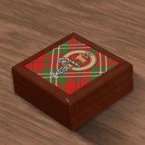 Clan Scott Crest over Red Tartan Gift Box