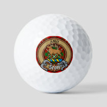 Clan Scott Crest over Red Tartan Golf Balls