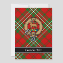 Clan Scott Crest over Red Tartan Invitation