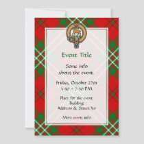 Clan Scott Crest over Red Tartan Invitation