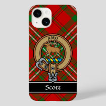 Clan Scott Crest over Red Tartan iPhone Case