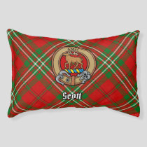 Clan Scott Crest over Red Tartan Pet Bed