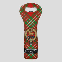 Clan Scott Crest over Red Tartan Wine Bag