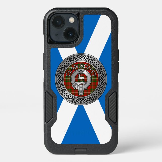 Clan Scott Crest & Tartan Knot Otterbox iPhone Case (Back)