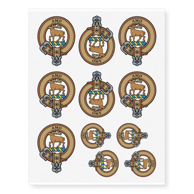 Clan Scott Crest Temporary Tattoos (Front)