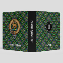 Clan Scott Green Tartan 3 Ring Binder