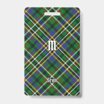 Clan Scott Green Tartan Badge