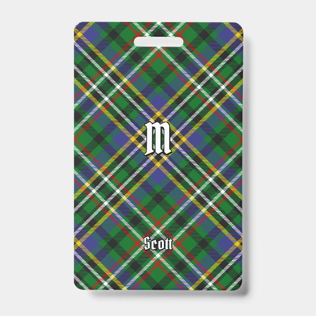 Clan Scott Green Tartan Badge (Front)