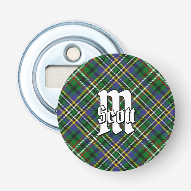Clan Scott Green Tartan Bottle Opener (Front)