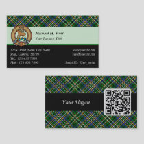 Clan Scott Green Tartan Business Card