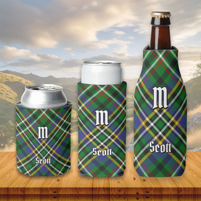 Clan Scott Green Tartan Can Cooler (Creator Uploaded)