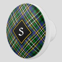 Clan Scott Green Tartan Ceramic Knob