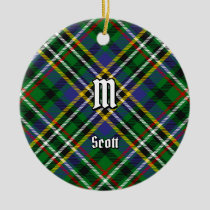 Clan Scott Green Tartan Ceramic Ornament